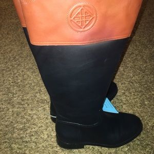 ANTONIO MELANI sz 8.5 wide calf boots, NEVER WORN